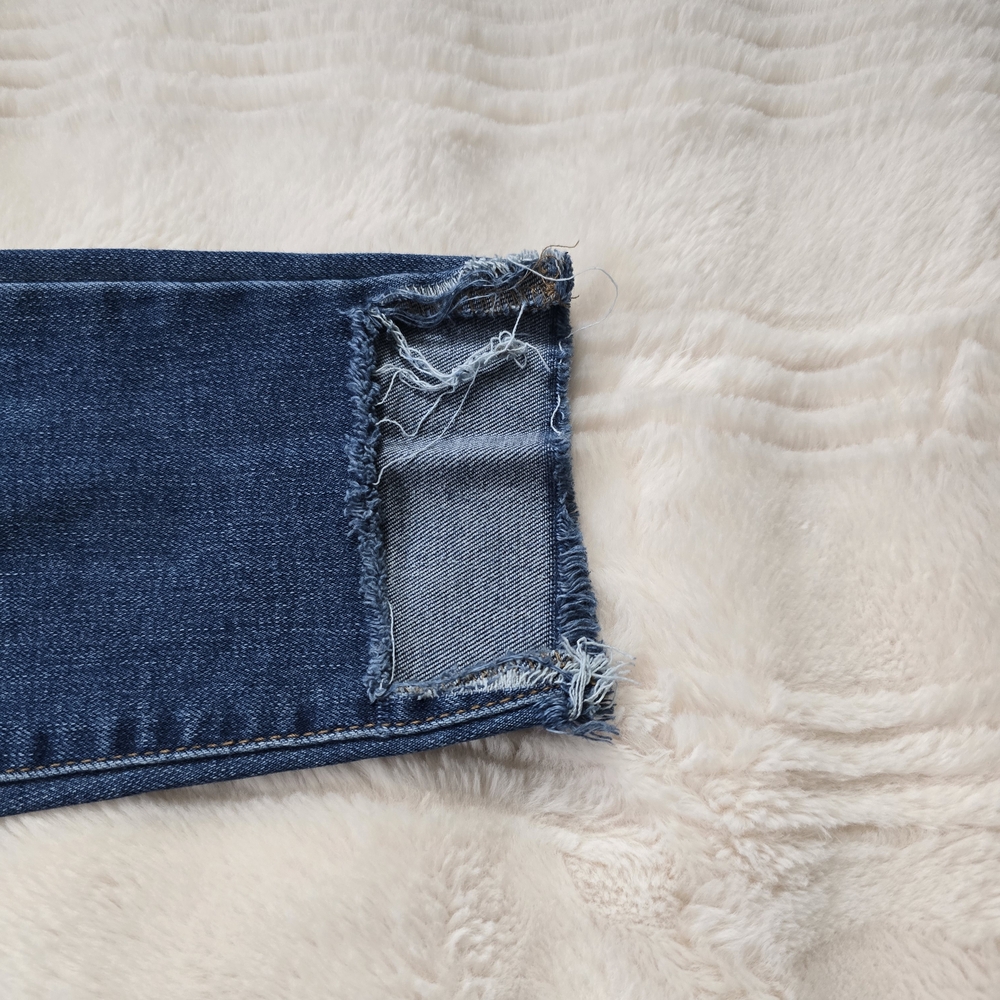 a.n.a Dark Blue Distressed Skinny Jeans - Picture 4 of 11